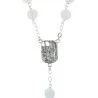 Rosario d'argento con pietre incrinate 7 mm