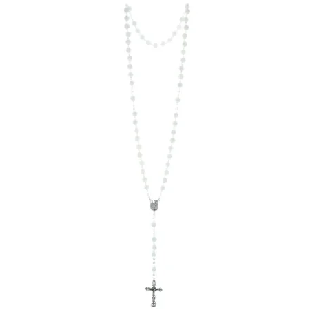 Rosario d'argento con pietre incrinate 7 mm