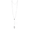 Rosario d'argento con pietre incrinate 7 mm