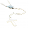 Rosary of the apparition of Lourdes in mother of pearl oval