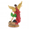 Saint Michael statue in coloured resin 30cm