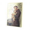 Wooden religious frame with mosaic effect of Saint Anthony 10x15cm