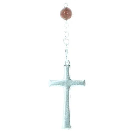 Chapelet Eau de Lourdes avec grains paillettés