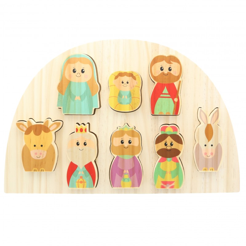 Christmas crib wooden puzzle for children