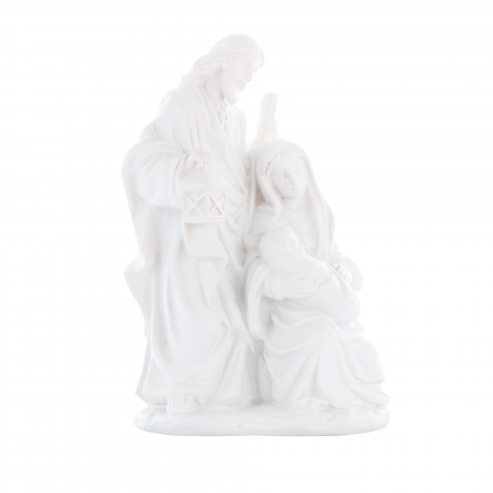 Statue of the Holy Family in stone and resin 15cm