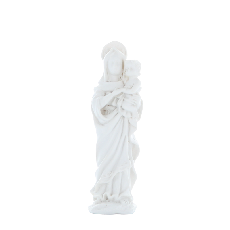 Statua in resina della Vergine e del Bambino da 10 cm