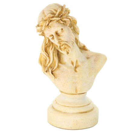Stone and resin bust of Christ 13cm