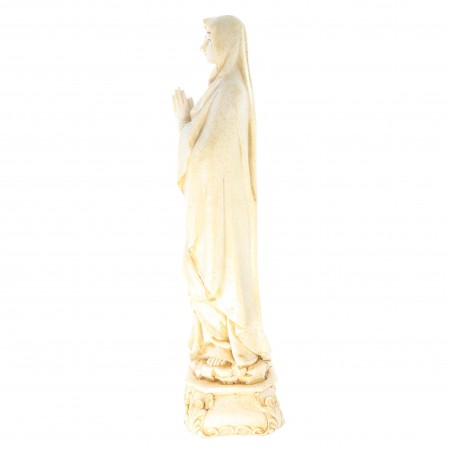 Statue of Our Lady of Lourdes in beige resin 30cm