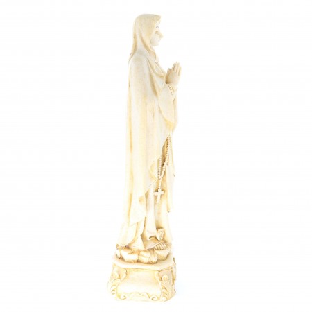 Statua di Nostra Signora di Lourdes in resina beige 30 cm