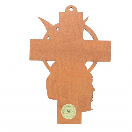 Croce d'angelo in legno tagliato 10x15cm