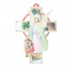 Angel cross in cut wood 10x15cm