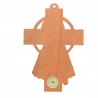 Croix de la Vierge Miraculeuse en bois découpé 10x15cm