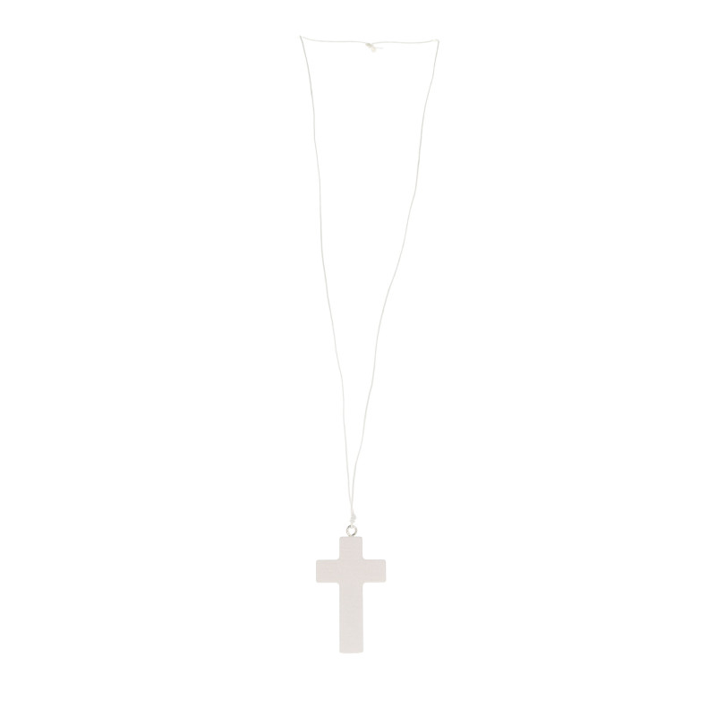 Croix En Bois Chapelet Catholique Avec Sac - Cadeau Première Communion, Baptême Garçon Ou Fille - Décoration Crucifix