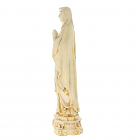 Our Lady of Lourdes glitter resin statue 40cm