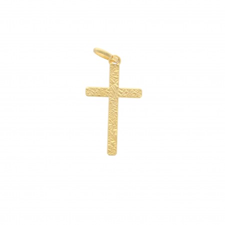 Stylized golden metal cross