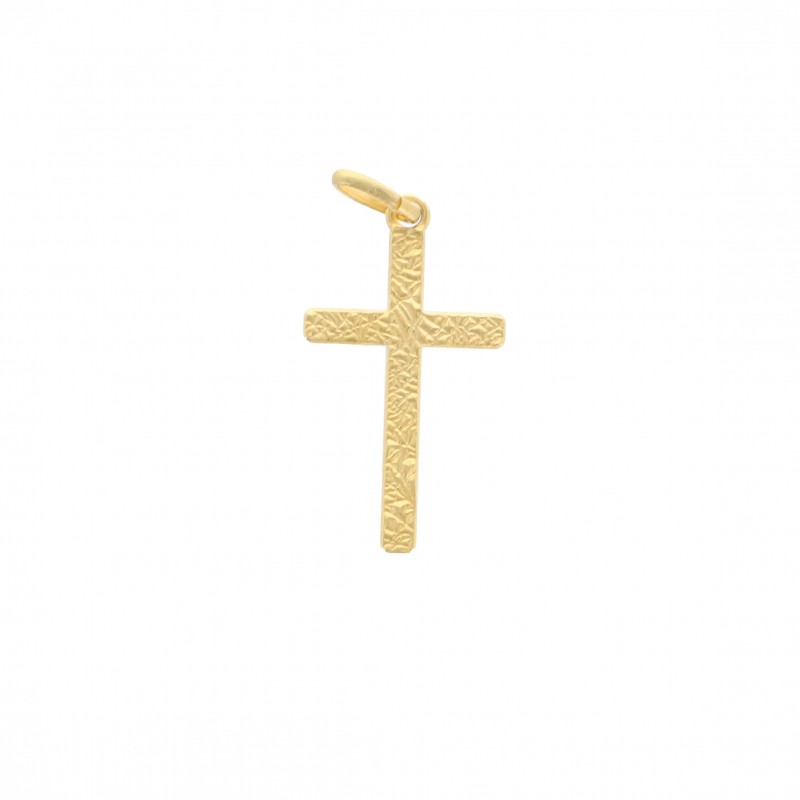 Croix stylisé en métal doré