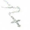 Swarovski crystal Lourdes rosary and Silver chain