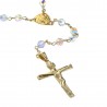 Gold Plated Lourdes rosary with 5mm Swarovski crystal beads