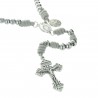 Cord Saint Benedict Battle rosary with a forgiveness cross