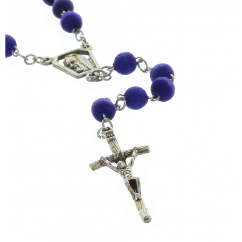 Padre Pio violet scented rosary