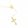 Gold plated rosary with mother of pearl beads