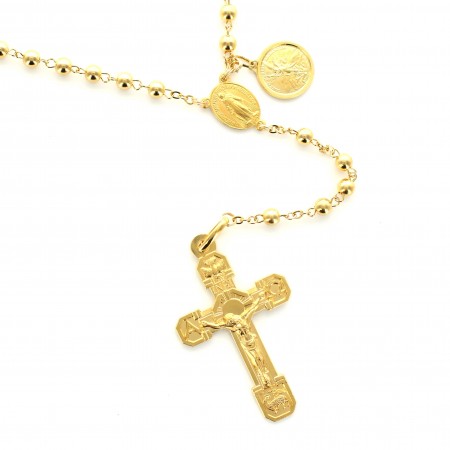 Solid Gold plated Battle Rosary