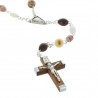 Lourdes Silver rosary with mineral glass beads