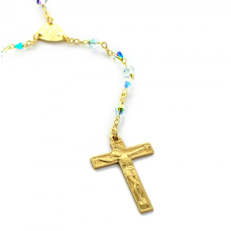 Lourdes crystal rosary with 5 mm swarovski beads