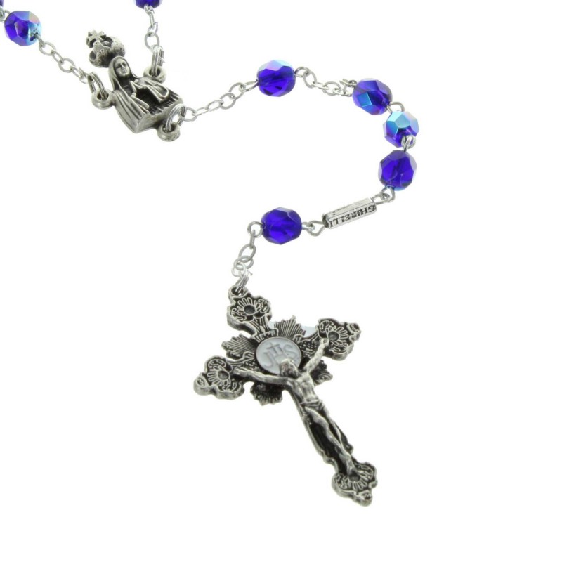 Our Lady of Fatima rosary with Bohemian glass beads