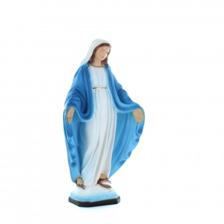 Statua della Madonna Miracolosa in resina colorata 30cm