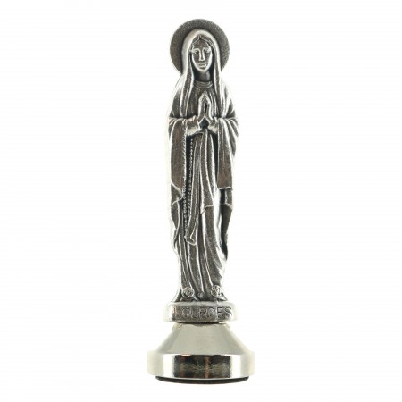 Statue magnétique Notre dame de Lourdes en métal