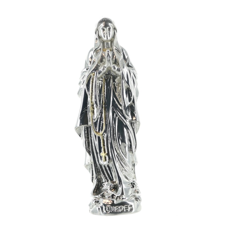 Statue métallisée de Notre Dame de Lourdes 10cm