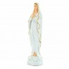 Statue de la Vierge de Lourdes blanche et dorée 18cm