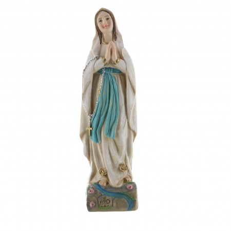 Statue Notre Dame de Lourdes et la source en résine 16cm