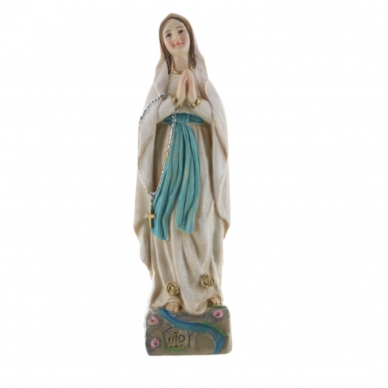 Statua della Madonna di Lourdes e della sorgente miracolosa 16 cm