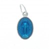 Double sided blue enamelled Miraculous medal