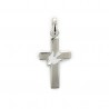 Croce d'argento con intarsio di colomba bianca 2,5 cm