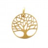 Ciondolo albero della vita placcato in oro 18mm