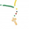 Set of 12 multicoloured mission beads on rope