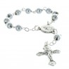 Set of 100 Lourdes silver beads rosaries with heart Apparition of Lourdes