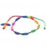 Confezione da 72 braccialetti in corda multicolore da dieci dollari