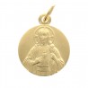 Confezione da 100 medaglie del Sacro Cuore di Gesù placcate oro 16 mm