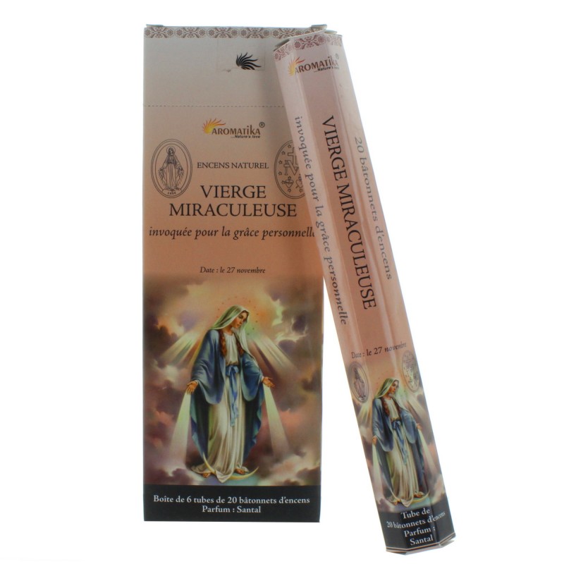 Pack of 6 boxes of religious incense Our Lady of Grace 20 sticks