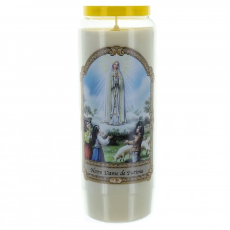 Set of 20 Novena Candles Our Lady of Fatima 17,5cm
