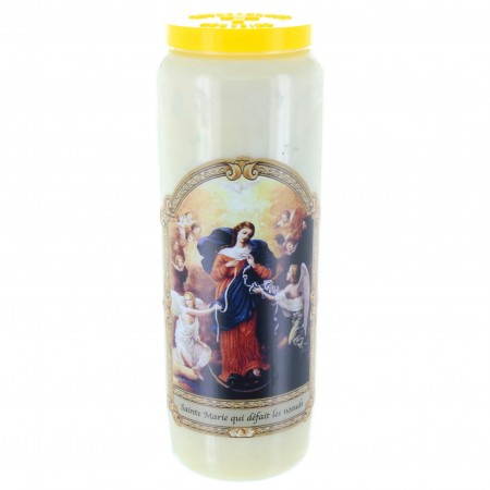 Set of 3 Novena candles of Mary who unties the knots 17,5 cm