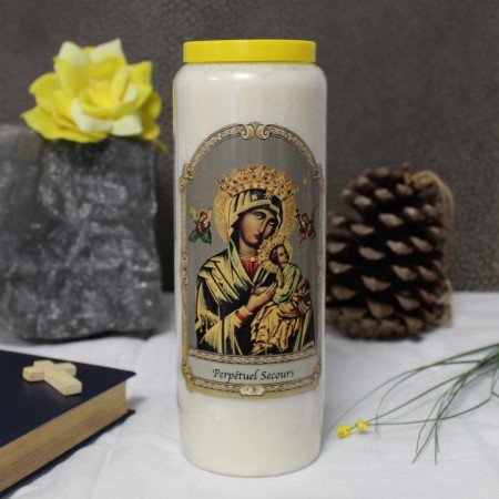 Set of 3 Novena Candles of Our Lady of Perpetual Help 17,5cm