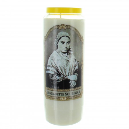 Set of 6 Novena Candles of Saint Bernadette 17,5cm