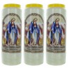 Set of 3 Novena Candles of the Miraculous Virgin 17,5cm
