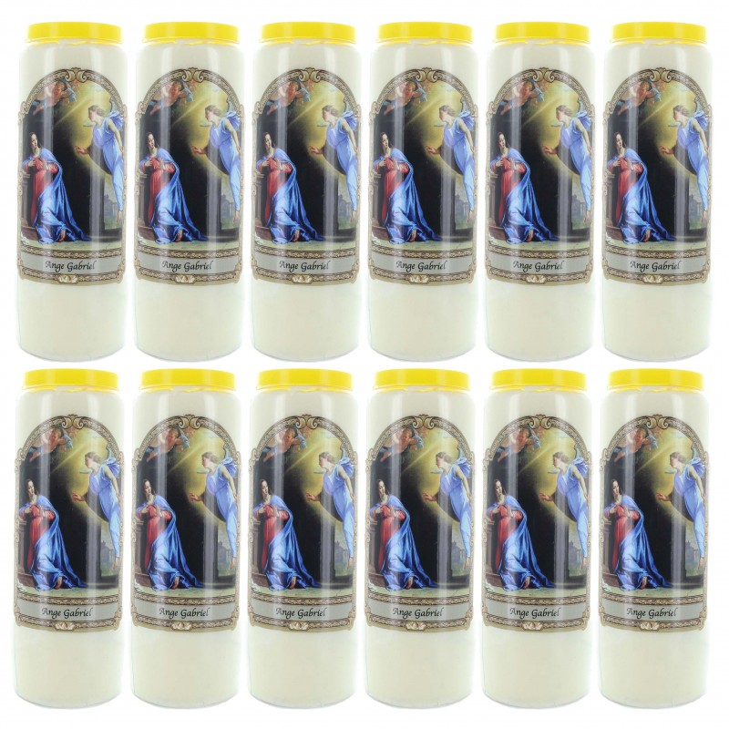 Set di 12 candele della novena Angelo Gabriele