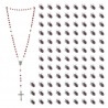 Pack of 100 Rose Scented Rosary Beads in Oval Case